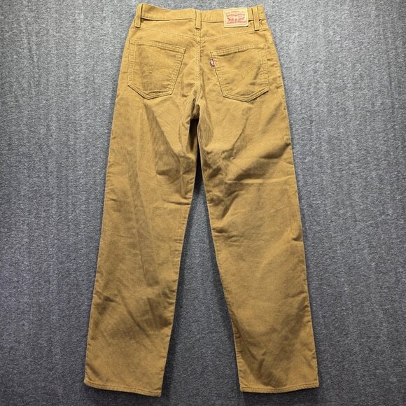 Levis 94 Baggy Corduroy Pants Womens 27x31 Brown Tan Straight Leg 5 Pocket - Picture 2 of 12